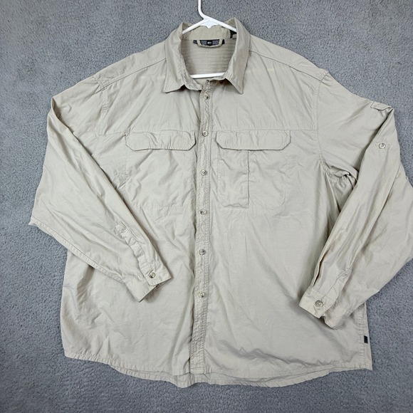 REI Other - REI Co-op Sahara XXL Mens Beige Button Up Fishing Hiking Shirt UVP 30+ Nylon